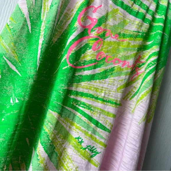 Lilly Pulitzer Pink Cordelia Tropical Gone Coconuts Tank Small - Picture 2 of 5